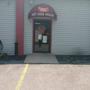 Large parking Lot in back.