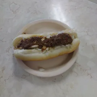 Texas, growlers or , chili dogs. Mustard, onions and our homemade meat sauce..