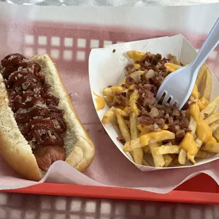 "BAMA DOG"  Hot Dog Cheese Fries
