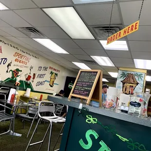 interior, sushi and sashimi