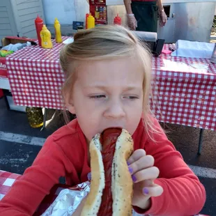 Her first Vienna dog. Now she's hooked