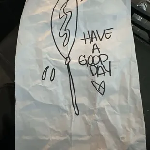 this is what they put on the bag!!!!! how nice!!! i will be coming back again!