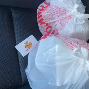 Delivery through UberEat or Grubhub