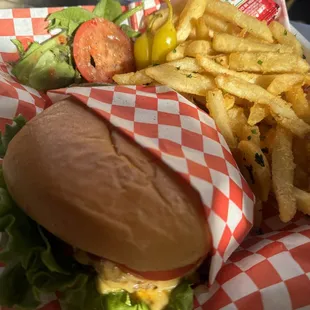 Ham Burgers and Crispy Fries