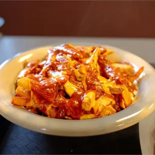 Large fry with chili and cheese