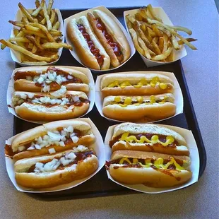 Dogs and fries