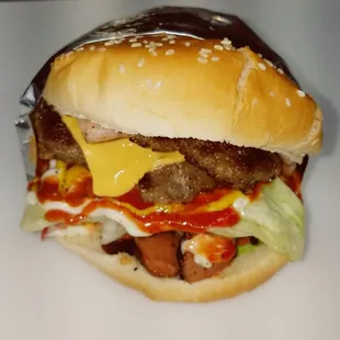 La deliciosa cheeseburger