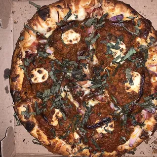 Garfield pizza aka lasagna pizza