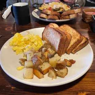 Starter Breakfast with Toast AND Potatoes!