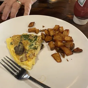 1/3 of my husband&apos;s omelette and home fries (we shared)