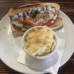 Italian Sandwich with Mac &amp; Cheese
