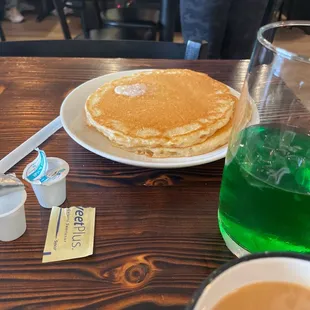 You get pancakes also