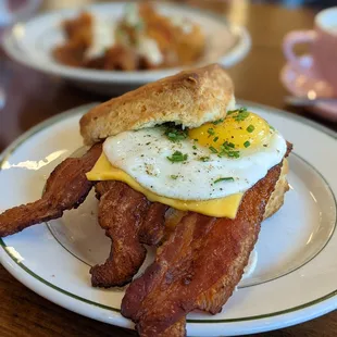 Breakfast Biscuit Plate with Bacon