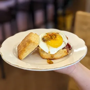 Ham &amp; Cheese Breakfast Biscuit.