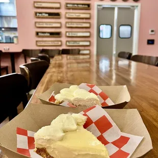 toastest vanilla pie ($5) &amp; banana cream pie ($5)