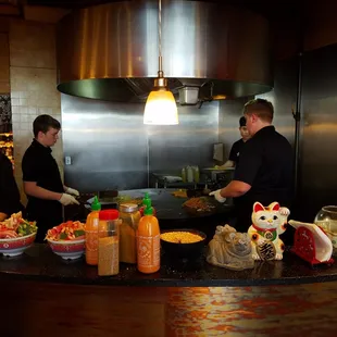 sushi and sashimi, interior