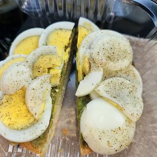 Avocado toast add egg