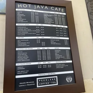 Menu up to date as of 8/1/24