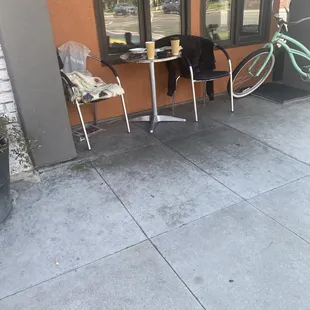 The homeless/transients  occupy the chairs, but they don&apos;t sit. They walk around making it difficult to walk through on the sidewalk