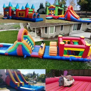 50ft obstacle Course. Big waterslide. Combo Slide.