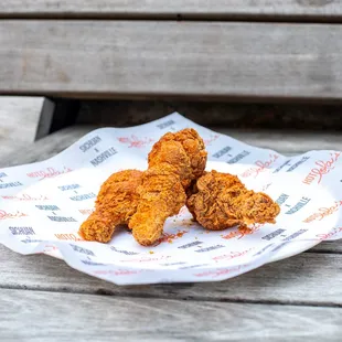 a plate of fried chicken