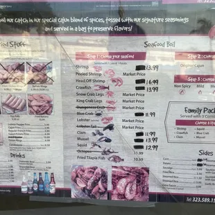 Seafood prices as of 11/16/21