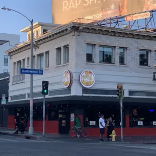 people walking on the sidewalk