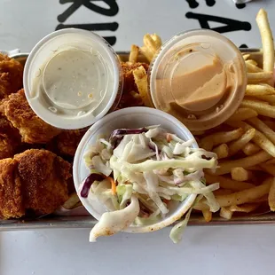 The Number 5. Ten Pieces Nuggets, comes with fries &amp; slaw. Very filling!