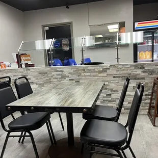 Inside the restaurant