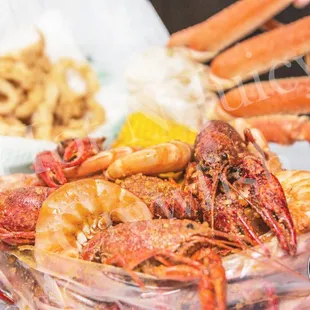 a bowl of hot and spicy crawfish