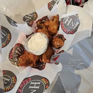 The wings after we devoured most of it!