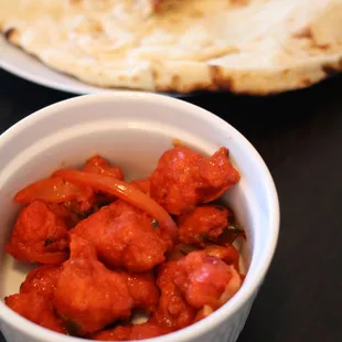 "Chicken 65"-- spicy, savory chicken! (FYI: this is just 1/5 of the order portion)