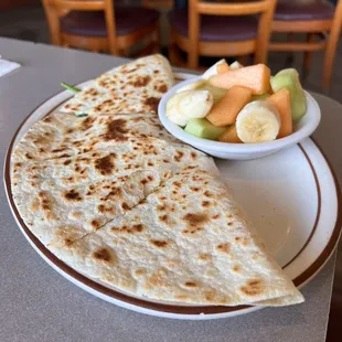 Breakfast quesadilla.