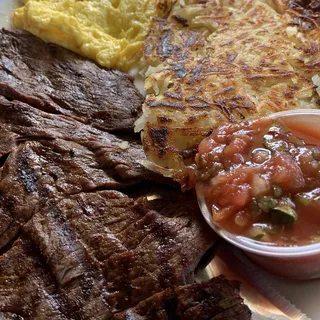 Carne Asada and eggs