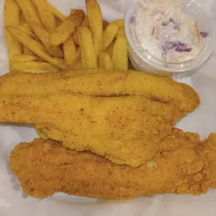 2 piece catfish with 2 sides