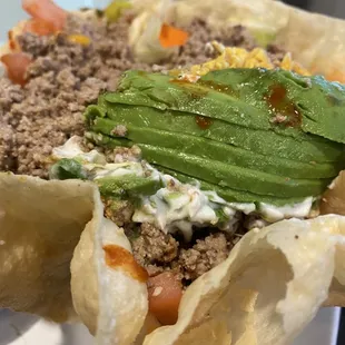 Taco salad without taco seasoned meat