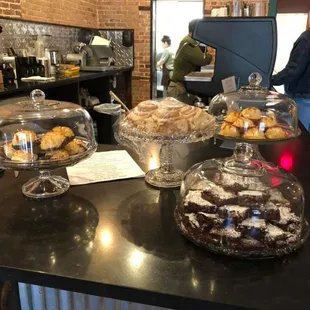 pastries on a counter