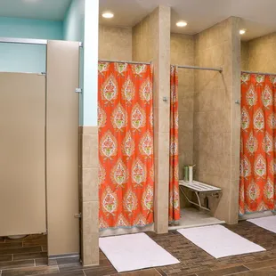 Shower off after your yoga class in our spa-like shower rooms!