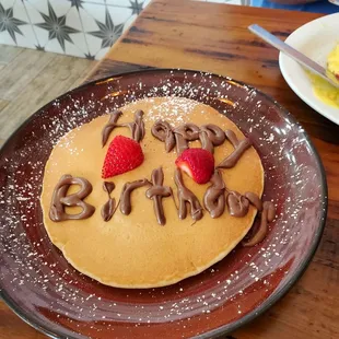 Birthday pancake!