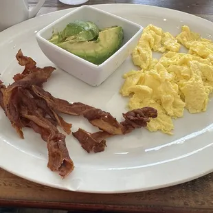 Eggs bacon avocado