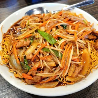 Shredded Pork Pan Fried Noodle