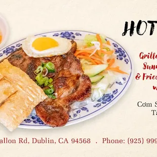 a plate of food on a table