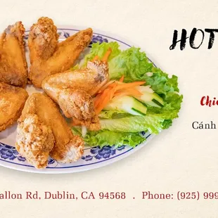 a plate of fried chicken wings