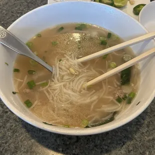 Rare steak pho