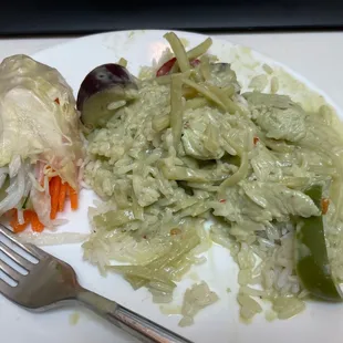 C1. Green Curry A1. Fresh Spring Rolls (2)