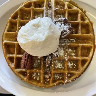 Pumpkin buckwheat waffle