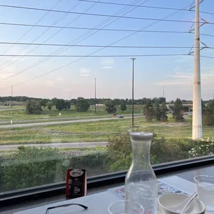 a view from a restaurant window