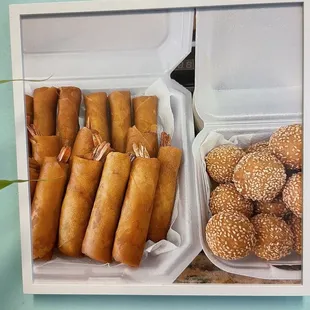 a variety of food items