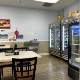 Clean and fresh foods in refrigerator