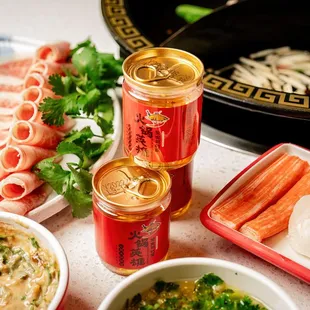 a variety of chinese food